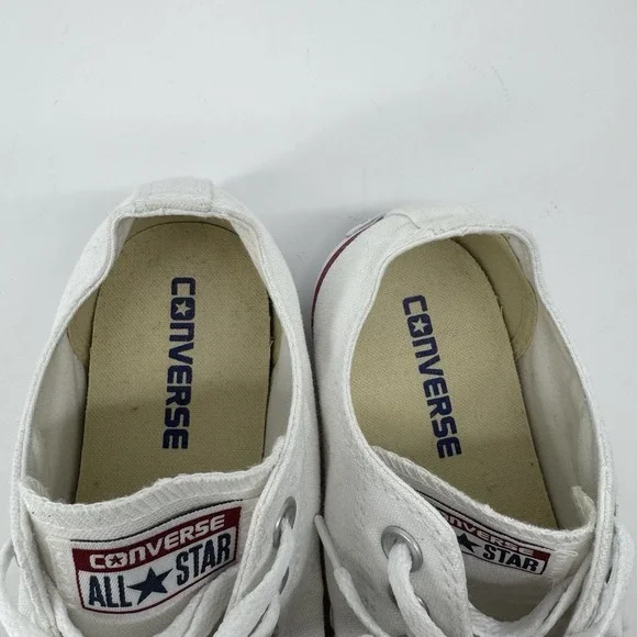 Converse Chuck Taylor All Star Low Top White Canvas Sneakers Women's 6.5 Classic - Picture 10 of 11